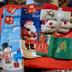 WONDERLAND Festive Kitchen Items Santa, Snowman, and Holiday Designs Set of 12